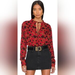 Free People | Mia Tunic (175$) in a red floral print, Size S